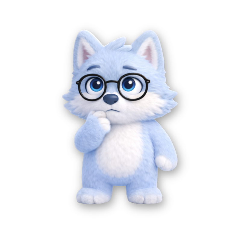 Mascotte MIKSO perplexe