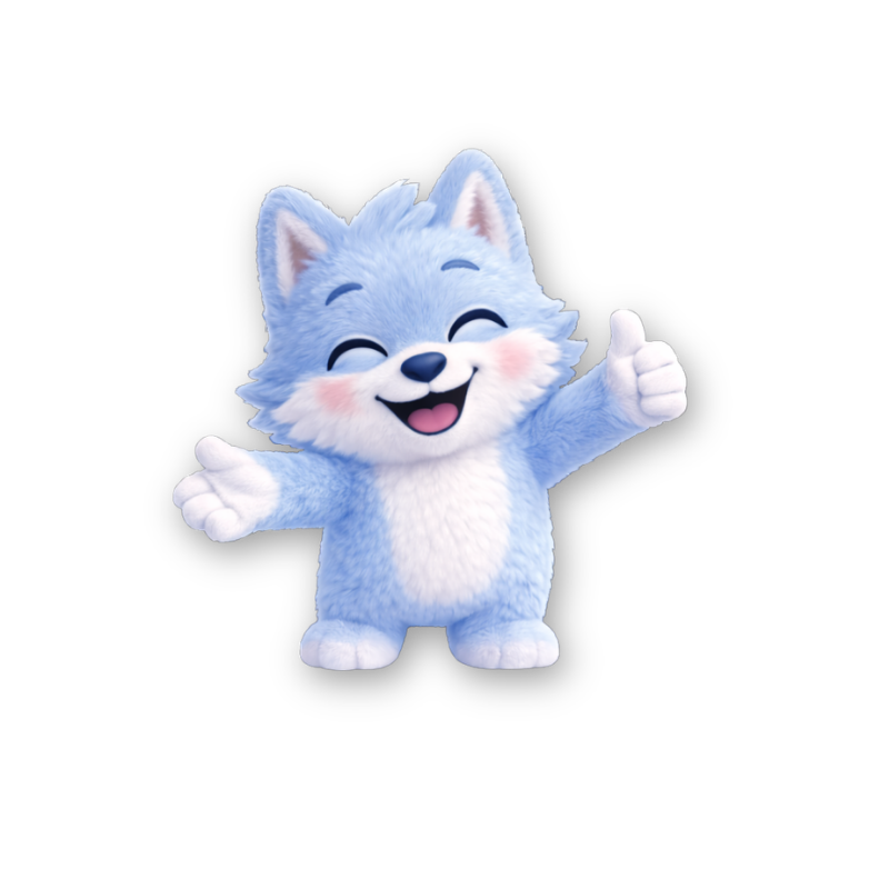 Mascotte MIKSO heureuse